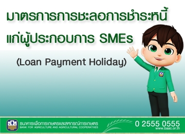 มาตรการการชะลอการชำระหนี้แก่ผู้ประกอบการ SMEs 
